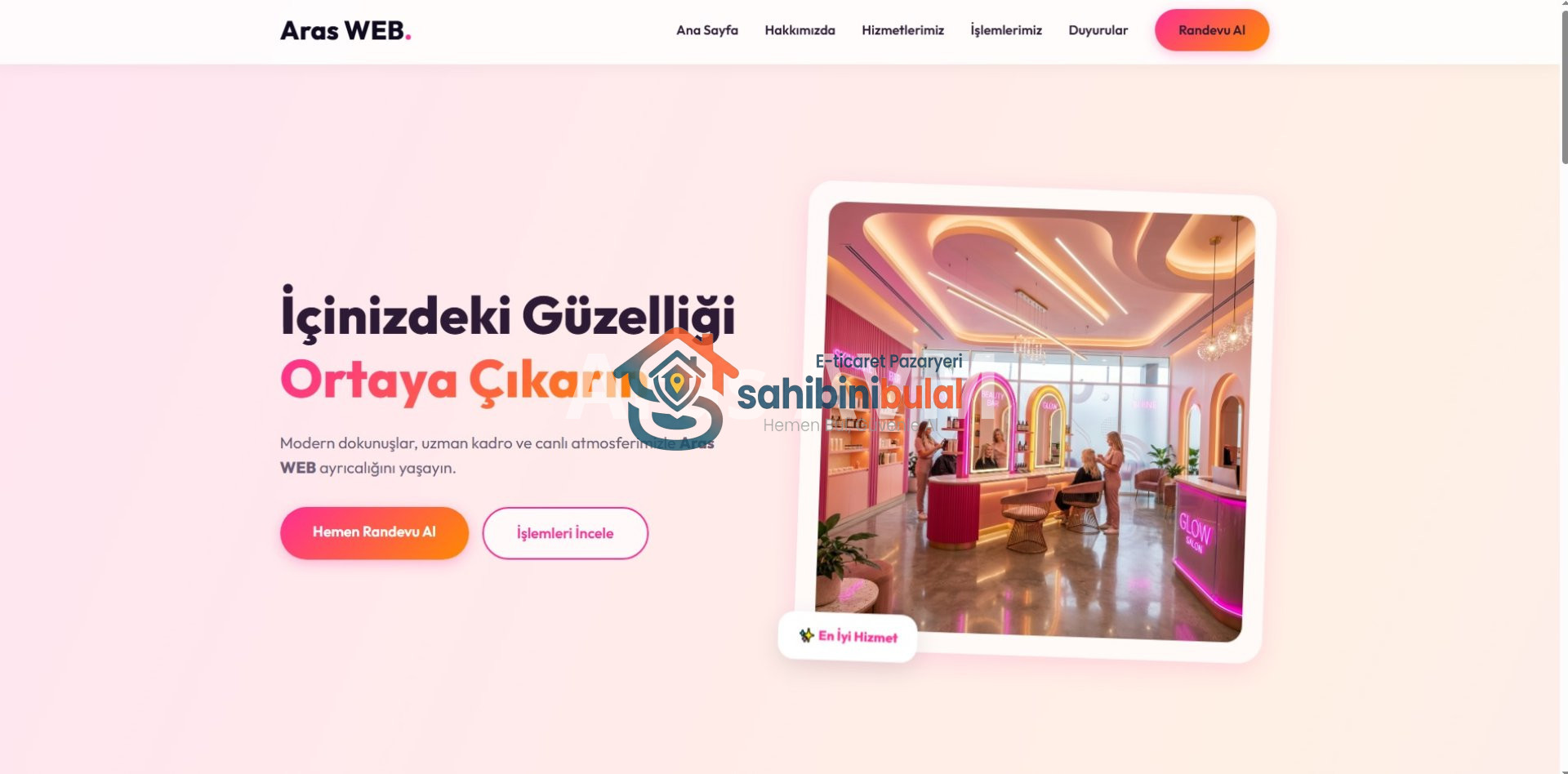 Hazır Güzellik Salonu Scripti | Online Randevu & Yönetim Paneli | Ürün | sahibinibulal