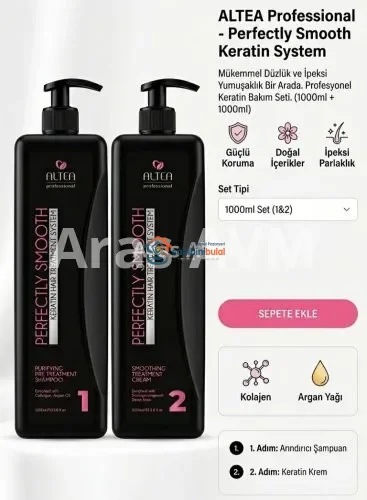 Altea Professional Brezilya Fönü & Keratin Bakım Seti – 2'li Profesyonel Bakım (1000ml + 1000ml) | Vitrin Ürünü | sahibinibulal